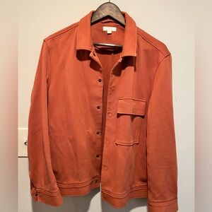 Men’s COS orange over shirt, Size M